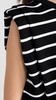 Stripe Sleeveless Pleated Knit Top