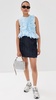 Gingham Jacquard Light Blue Geo Top