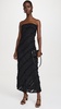 Strapless Ruffled Maxi Dress