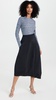 Nylon Asymmetrical Balloon Skirt