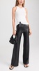 Faux Leather Wide Leg Pants