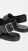 Tekla Calf Leather Black Sandals