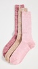 Rib Knit Slouchy Crew Socks 3 Pack