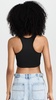 Womens Cropped Classic Racer Tank