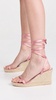 Willa Silky Pink Leather Espadrilles