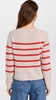 Cashmere Featherweight Roll Trim Crew Sweater