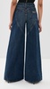 Crystal Heart Charm Wide Leg Jeans