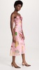 Mushroom Silk Midi Bias Slip Dress