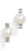 Mini Pearl and Double Crystal Earrings