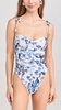 Rabano Petalo Ruched One-Piece Swimsuit