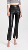 Faux Leather Splitfront Pants