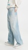 Damon Pleated Wide Leg Jeans