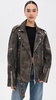 Kay Leather Print Biker Jacket