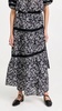 prins print skirt in black stamped floral print