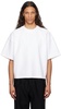 White Puffed Logo Oversize T-Shirt