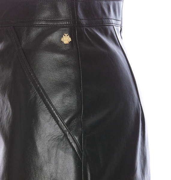 Bally High-Waisted Mini Leather Skirt