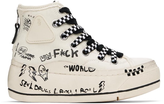 SSENSE Exclusive Off-White Double Grommet Kurt Sneakers