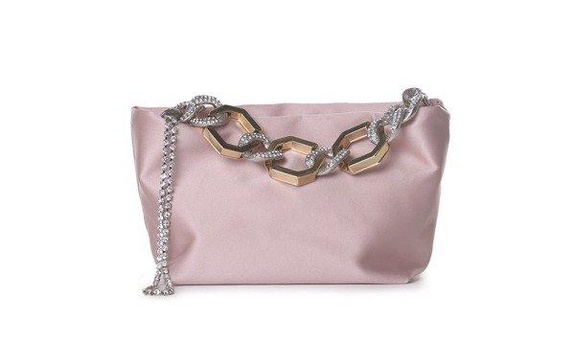 Gedebe Jessye Embellished Chain Satin Tote Bag