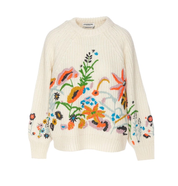 Glossy Embroidered Sweater