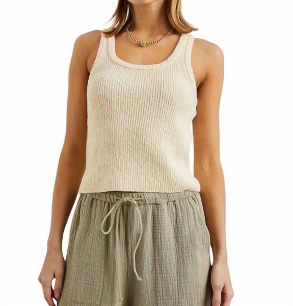 albie sweater tank top in ivory