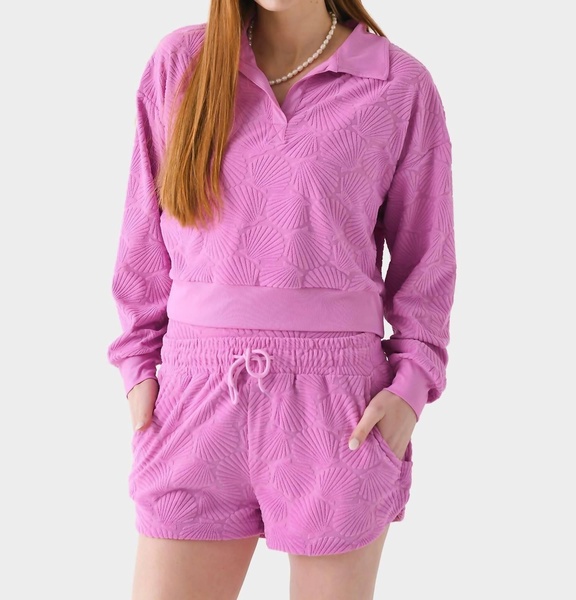 martina polo sweater in shell pink