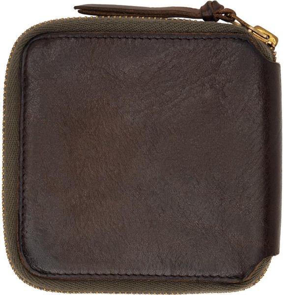 Brown Leather Zip Wallet