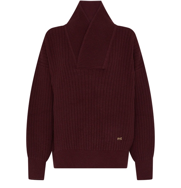 Shawl neck sweater