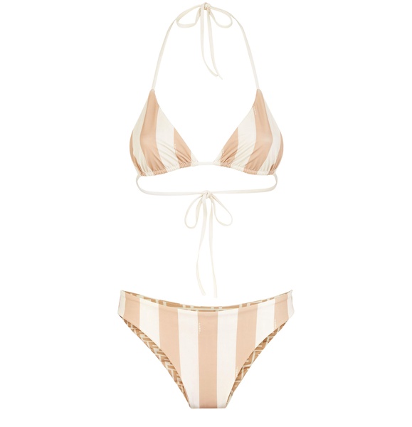 Two-piece reversible swimsuit