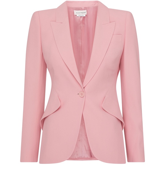 Single-breasted crêpe blazer