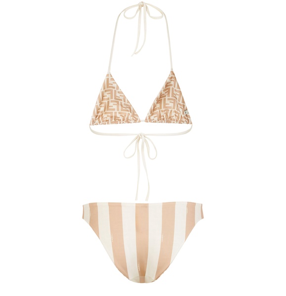 Two-piece reversible swimsuit