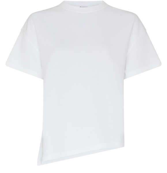 Asymmetrical cotton and polyamide T-shirt