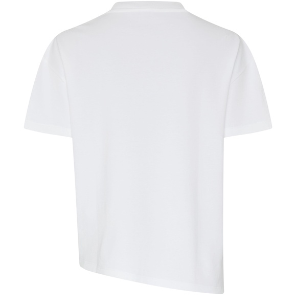 Asymmetrical cotton and polyamide T-shirt