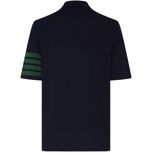 Piqué polo shirt with a wavy design