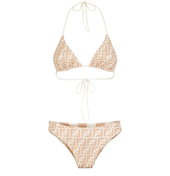 Two-piece reversible swimsuit