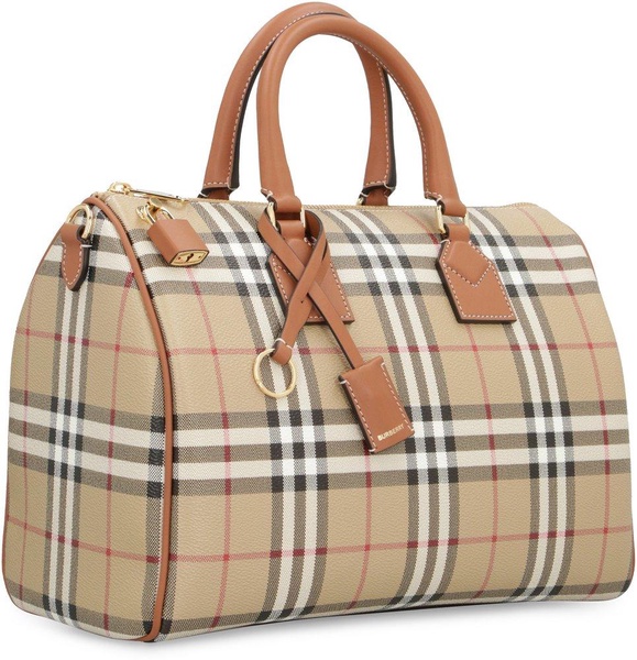 Burberry Vintage Check Pattern Medium Bowling Bag