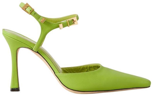 By Far Women Green + Mimi Cuttrell Leather Pumps