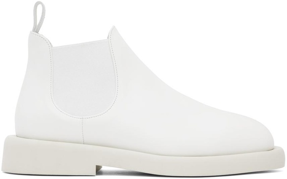 White Gomme Gommello Chelsea Boots