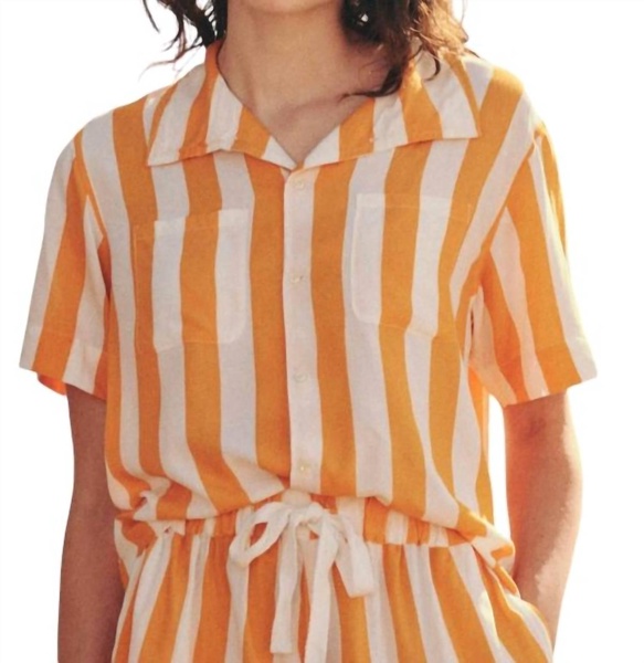 the bowling shirt in sunset stripe