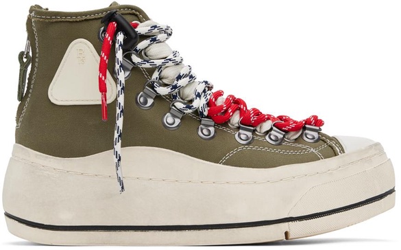 Khaki Double Grommet Kurt Sneakers