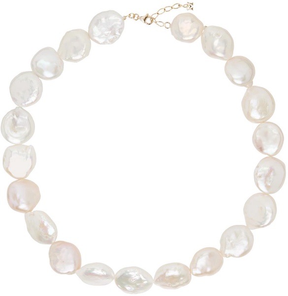 White Baroque Pearl Strand Necklace