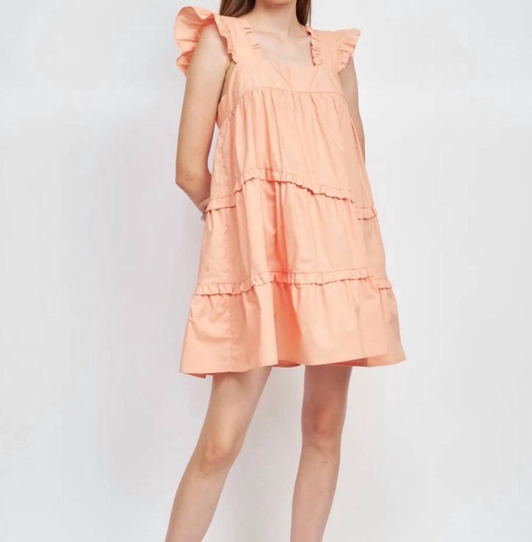 kami mini dress in tangerine