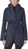 TAHARI Women's Marilyn Lightweight Double Face Wool Wrap Coat with Oversized Collar