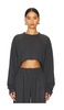 Oversized Raglan Sleeve Cropped Top