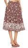 Full Swing Printed Midi Skirt