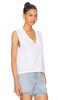 Cotton Sleeveless V Neck Tee