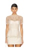 Kehlani Lace Short Sleeve Bustier Top