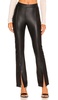 Faux Leather Split Front Pant