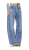 Oversized Rounded Low Rise Jean Brushed Denim