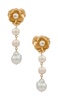 Pearl And Flower Earrings