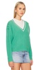 Cashmere Varsity V-neck Sweater